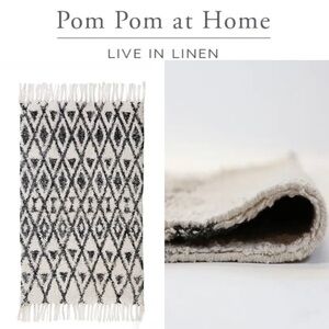 POM POM AT HOME Monte Hand Woven Rug 2X3 NWT 66$